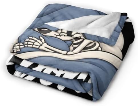 Sleepy Skeleton Blanket Throw Gift for Girls Women 60"X50" - Image 5