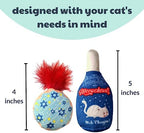 Huxley & Kent Plush Cat Toy - Hanukkah Interactive Catnip Toy for Cats & Kittens - Soft with Crinkle & Catnip - Fun Indoor Play - Jelly Roll & Meowchewitz 2pk - Image 3
