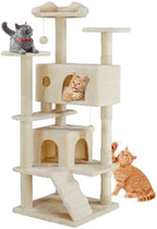DUMOS 54 Inch Cat Tree Tower with Scratching Posts, Multi-Level by DumosLifestyle