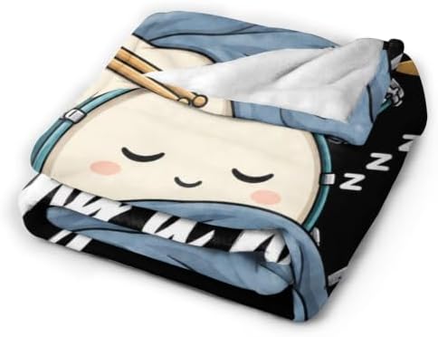 Sleepy Drum Kit Blanket Throw Gift for Girls Women 60"X50" - Image 5