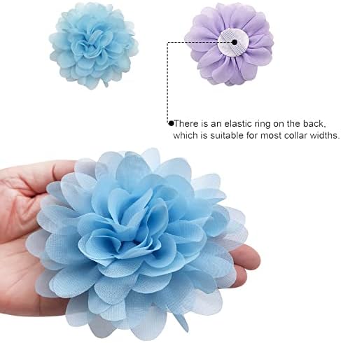 PET SHOW 50pcs Pack Dog Collar Flowers and Bows Random Assortment Blind Bag for Boy Girl Small Medium Large Dogs Cats Rabbits Flowers Slide on Collars Harness Costume Grooming Accessories Male Female - Image 4