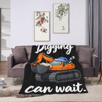 Sleepy Excavator Blanket Throw Gift for Girls Women 60"X50" - Image 3