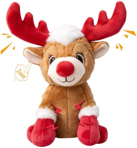 Newget Christmas Squeaky Dog Toys, Plush Dog Chew Toys with Crinkle Paper by Newget