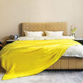 Yellow Fleece Plush Throw Blanket 108"x90"for Couch Sofa Fuzzy Cozy Flannel by JIAHANNHA