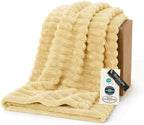Bedsure Soft Twin XL Blanket for Bed Dorm Custard Yellow 66"x90" by BEDSURE