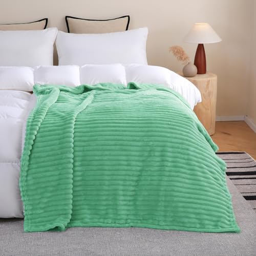 Mint Green Fleece Throw Blanket 60”×80” for Couch Sofa Livingroom - Image 4