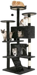 FDW | 54" Cat Tree Tower | Dark Gray | Multi-Level Indoor Activity Center by FDW