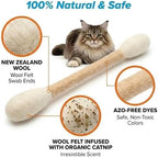 Glaciart One XXL Swabs Cat Toys with Catnip - 2 Pk | Durable for Chew, Cute Cat Toys Interactive Kitty for Boredom, Exercise, & Play | Filled w/Organic Catnip for Anxiety & as Digestive Aid - Image 4