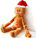 No Stuffing Squeaky Christmas Dog Toys with Crinkle Paper, 21”Cute Christmas Gingerbread Man Gift Dog Plush Toys Chew Toys,Durable Interactive Dog Toys for Large Medium Small Breed, by Unknown