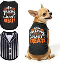 BINGPET 2PCS Dog Halloween Costume, Soft Cotton Puppy Shirt, Trick or Treat by BINGPET