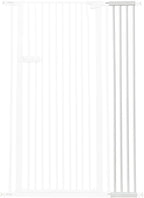 Lumizone Extra Tall Cat Gate Extension Kit 55.12" High 8.27" Wide White | Tall Pet Gate Dog Gate for Doorway Hallway Stairs Pressure Mounted Extra Wide 1.37" Gap No Drilling