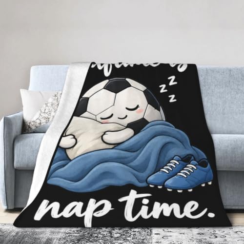Sleepy Soccer Blanket Throw Gift for Girls Women 60"X50" - Image 4