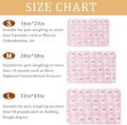 1 Pack 3 Blankets for Dog Puppy Cat (Large 41x31'', Pink, Yellow, Blue) - Image 3