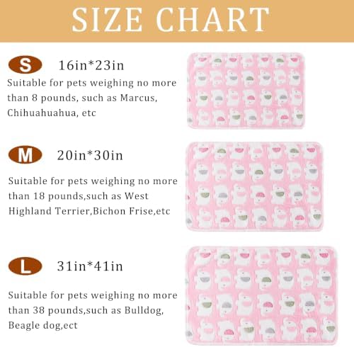 1 Pack 3 Blankets for Dog Puppy Cat (Small 23x16'', Pink, Yellow, Blue) - Image 3