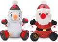 Newget 2Pcs Christmas Squeaky Dog Toys, Plush Dog Toys with Crinkle Paper by Newget