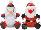 Newget 2Pcs Christmas Squeaky Dog Toys, Plush Dog Toys with Crinkle Paper by Newget