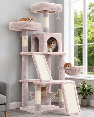 Gitelsnour Cat Tree Tower Multi-Level with 2 Scratching Boards, GCT022MU by Gitelnour