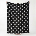 Horaldaily Black Dog Paw Shape 3D Textured Throw Blanket 50x60 - Image 5