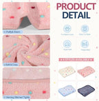 Tatuo 4 Pcs Fleece Dog Blanket for Puppy Cat, Multicolor, 24 x 16 in, Dot - Image 2