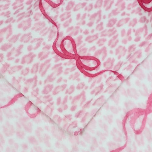 40x60 Inch Pink Bow Blankets for Girls - Image 5