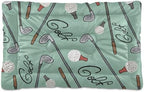 Dog Bed Mat Golf Cartoon Washable Anti-Slip Bottom Comfy Kennel Pad Cat Crate Pet Pad 18 x 24 Inches by Mazeann