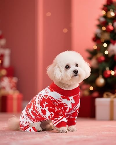 PET SHOW 4 Pack Christmas Velvet Dog Pajamas for Medium Dogs - Image 7