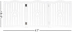 Pet Gate, Wooden Free Standing Dog Gate for Small Dogs and Cats. Great Folding Fence for Doorways, Halls, Stairs. White