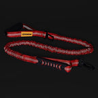 6FT Highly Reflective Heavy Duty Elastic Bungee Medium and Large Dog Leash Shock Absorbing with Comfortable Padded Handle and Traffic Handle Suitable for Training Red