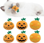 6pcs Halloween Pumpkin Catnip Toy，Hallowen Indoor Pumpkin Shaped Cat Toy Plush Interactive Chew Bite Toys for Cat Kitten Indoor Festive Holiday Cat Lover Gift by Unknown