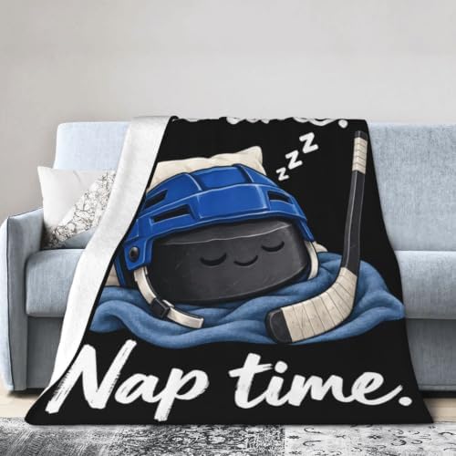 Sleepy Hockey Blanket Throw Gift for Girls Women 80"X60" - Image 4