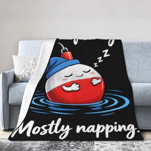 Sleepy Fishing Bobber Blanket Throw Gift for Girls Women 50"X40" - Image 4