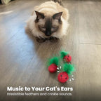 Catstages Strawbabies Dental Cat Chew Toy with Catnip & Feathers, 3-Pack - Image 6