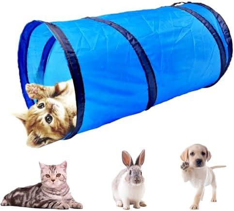iCAGY Cat Tunnel for Indoor Small Cats Kittens Rabbits, Foldable Tube Toys - Image 6