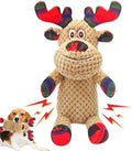 Christmas Dog Toys, Plush Squeaky Dog Toy with Crinkle Paper, Cute Christmas Puppy Toys with Cotton, Durable Interactive Dog Chew Toys for Puppy Small Medium Large Breed by Motsamla