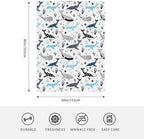 Whales Throw Blanket Lightweight Warm Flannel Fleece Blankets Cozy Soft Air Conditioning Blanket Gifts for Women Men Girls Boys 80"x60" - Image 4