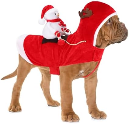 BWOGUE Santa Dog Costume, Dog Christmas Outfit, Santa Rider Costume, Size S by BWOGUEPetHome