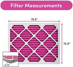 16x20x1 Air Filter (4-Pack) | Made in the USA | Color Changing | Remove Cat and Dog Odor | MERV 8 for Pet Hair Dander and Dust | 15.5"x19.5"x0.75" Exact Size
