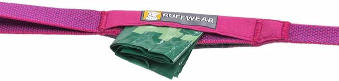 Ruffwear, Hi & Light Dog Leash, Ultralight 4.5 ft Lead with Lockable Swivel Crux Clip and Pick‑Up Bag Pocket, Minimalist Packable Webbing for Everyday Walks, Alpenglow Pink