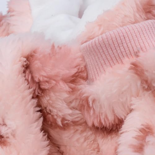Fitwarm Leopard Fleece Dog Pajamas, Fuzzy Winter Clothes for Small Dogs Boy, Girl, Thermal Pet Outfit, Pink, Large - Image 5