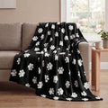 Horaldaily Black Dog Paw Shape 3D Textured Throw Blanket 50x60 by Horaldaily