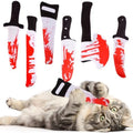 FOIMAS 6pcs Catnip Toys,Knife Shaped Catnip Toys Horror Teething Chew Plush Toys for Cat Kitten Teeth Cleaning Inreractive Toys Indoor Outdoor Halloween Christmas by FOIMAS