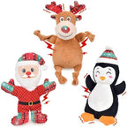 3 Pack Christmas Dog Toys,Christmas Squeaky Interactive Dog Toys with Crinkle Dog Gifts for Puppy, Small, Medium, Large Dogs by OUSIYA