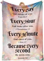 COMFAR Christian Inspirational Soft Throw Blanket - Faith and Spiritual Gift for Women, Men, Adults, Kids - Personalized Religious 50"x 60" Blanket - Image 2