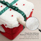 Winter Warm Cat Cave Bed for Kittens Small Dogs, 14 IN Soft Cat Sleeping Bag with Removable Washable Cushion, Non-Slip Bottom Enclosed Cozy Pet Nest, Christmas Pet Gift for Indoor Cats Puppies - Image 3