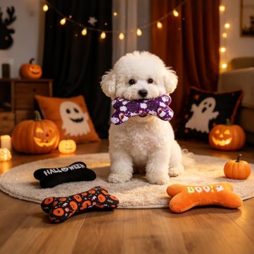 SCENEREAL Halloween Dog Toy for Small Medium Large Sized Dogs - 4 Pack - Image 2