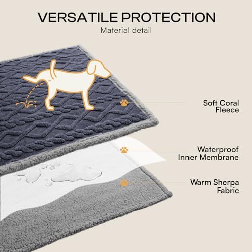 Luciphia Waterproof Dog Blanket, Reversible Sherpa Fleece for Couch Cover - Image 3