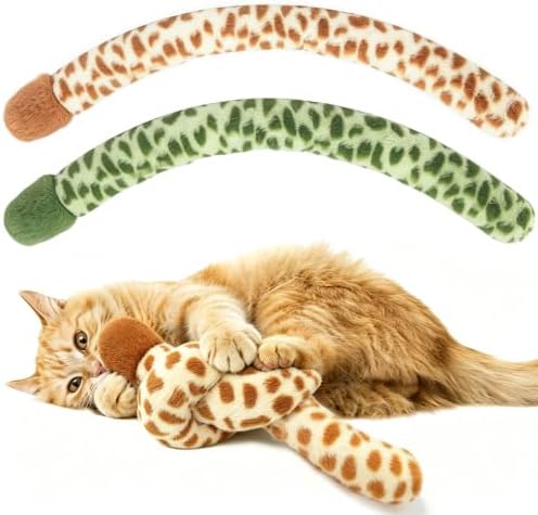 ETEKYER Cat Toys Tail, 2 Pack, 23.8 Inches Indoor Catnip Cat Kicker Toy by ETEKYER