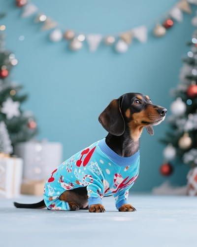 PET SHOW 4 Pack Christmas Velvet Dog Pajamas for Medium Dogs - Image 7