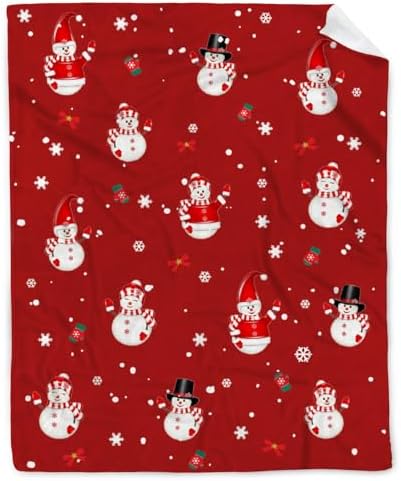 Christmas Snowman Print Baby Blanket Food Blanket Gifts Super Soft Swaddle Toddler Blanket, Newborn, Infant Nursery Blanket for Stroller, Crib XS 30x40 in for Pet/Toddler - Image 6