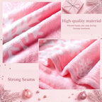 Fuweave Pink Christmas Throw Blanket 50 x 60 Inches Snowflake Throw Blanket - Image 3